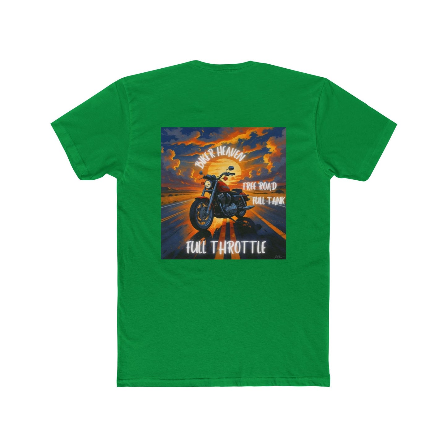Full Throttle Unisex Cotton Crew Tee, Biker Shirt, Motorcycle Gift, Vintage Tee, Road Trip Apparel