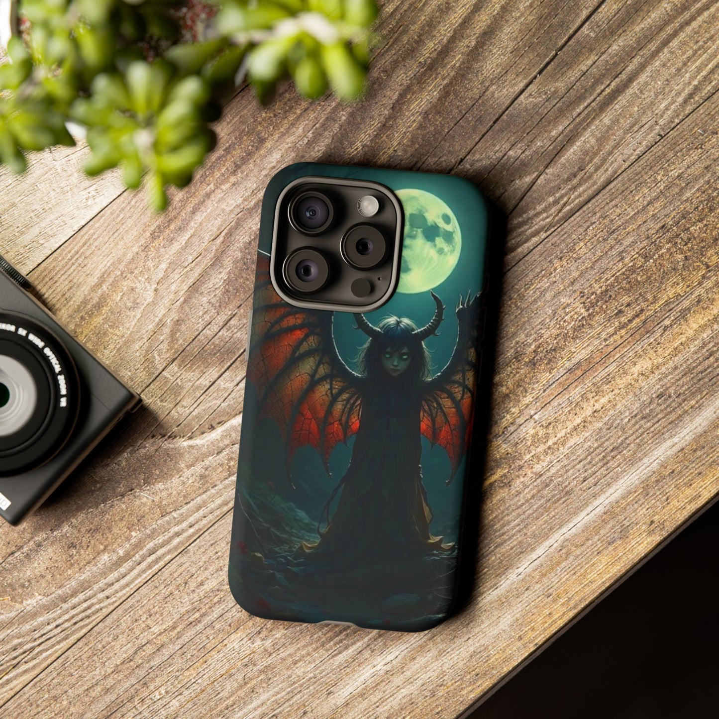 Gothic Phone Case Featuring Enigmatic Creature - Perfect for Halloween, Spooky Aesthetics, Witchy Gifts, Artistic Protection