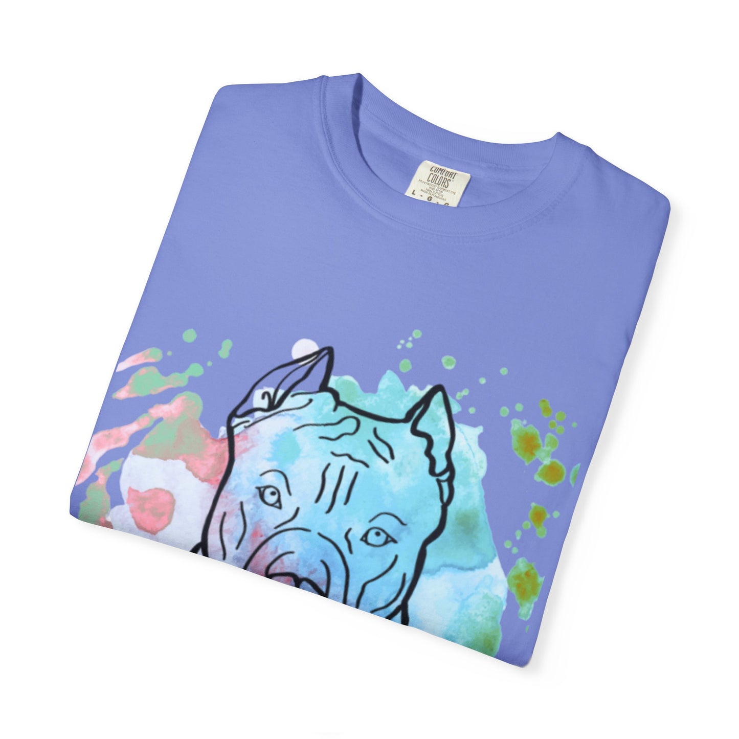 Vibrant Pitbull Art Unisex T-Shirt, Cool Dog Lover Tee, Unique Animal Print Shirt, Gift for Pet Owners, Casual Everyday Wear