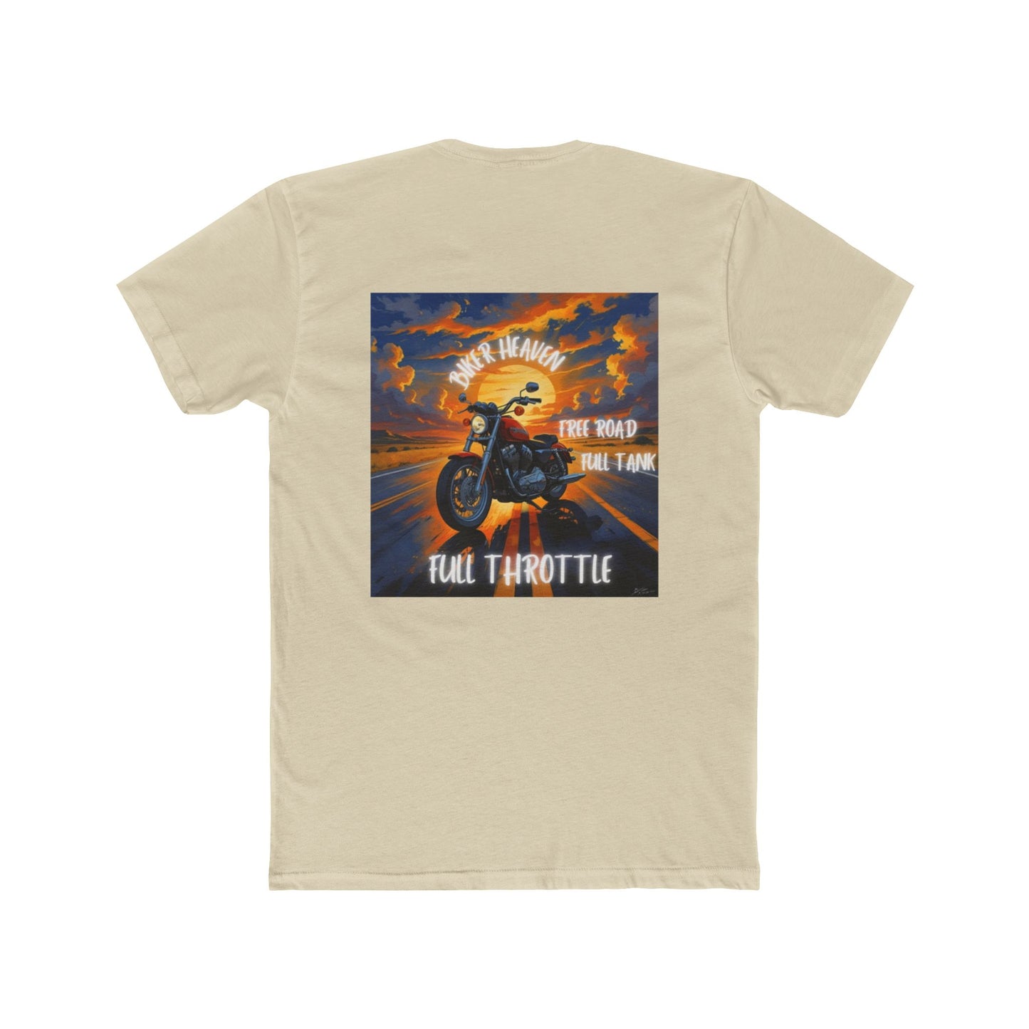 Full Throttle Unisex Cotton Crew Tee, Biker Shirt, Motorcycle Gift, Vintage Tee, Road Trip Apparel