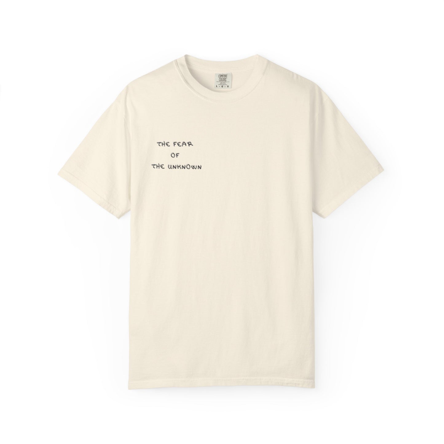 Unisex Graphic T-Shirt - Embrace the Unknown, Fearless Fashion, Alternative Art, Gift for Creatives, Edgy Streetwear