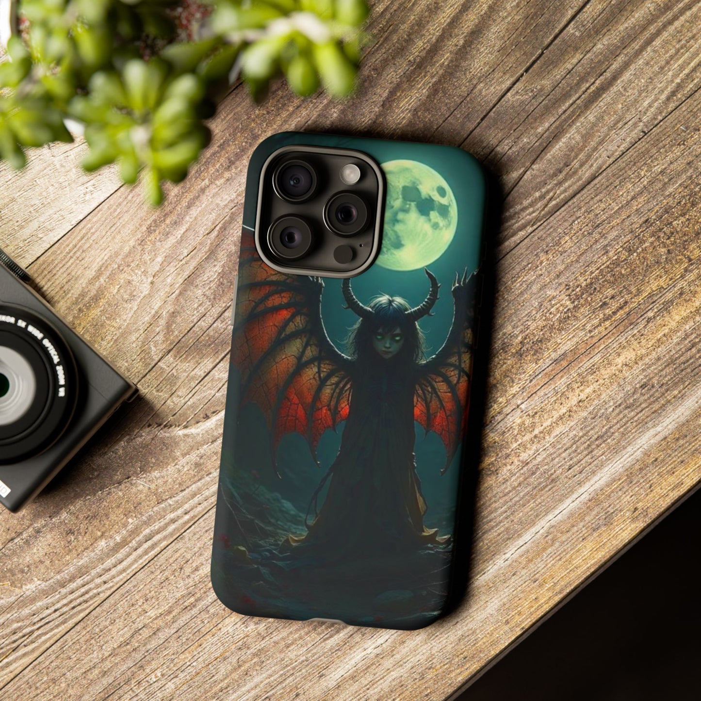 Gothic Phone Case Featuring Enigmatic Creature - Perfect for Halloween, Spooky Aesthetics, Witchy Gifts, Artistic Protection