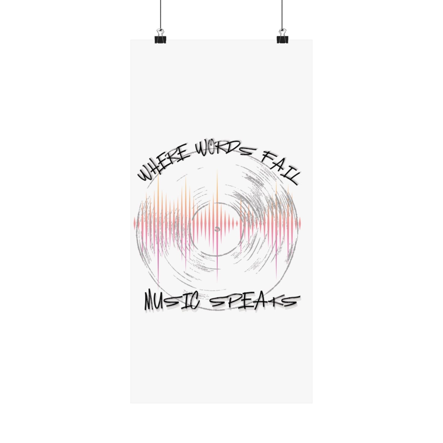 Inspirational Music Poster, Wall Art, Gift for Musicians, Music Room Decor, Quote Wall Decor, Home Office Decoration