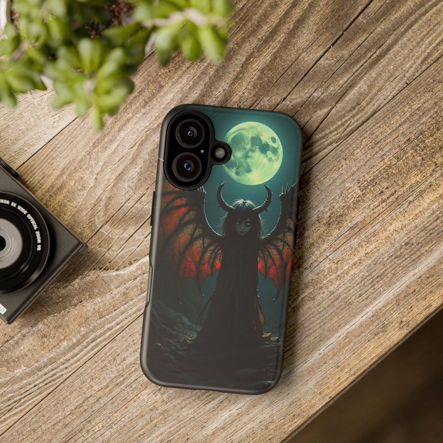 Gothic Phone Case Featuring Enigmatic Creature - Perfect for Halloween, Spooky Aesthetics, Witchy Gifts, Artistic Protection