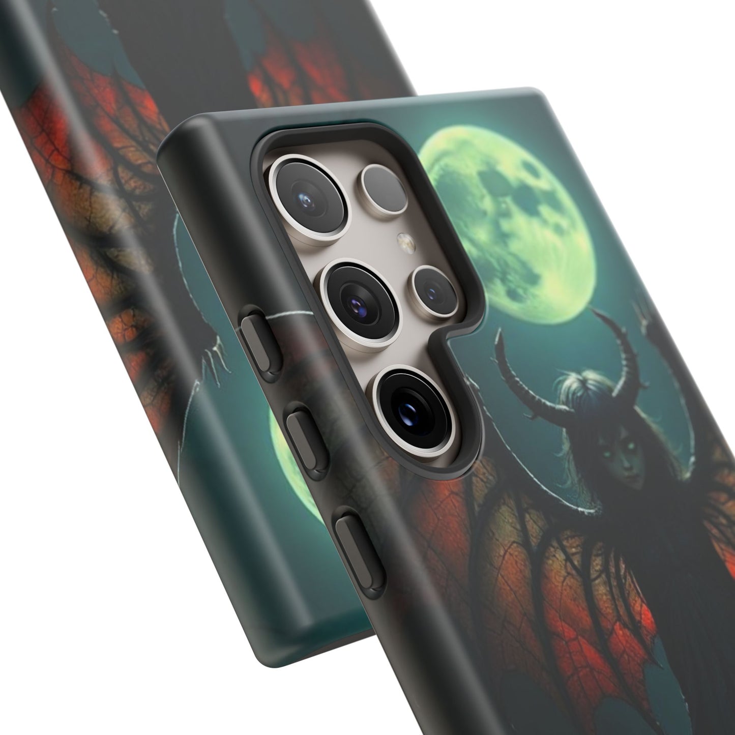Gothic Phone Case Featuring Enigmatic Creature - Perfect for Halloween, Spooky Aesthetics, Witchy Gifts, Artistic Protection