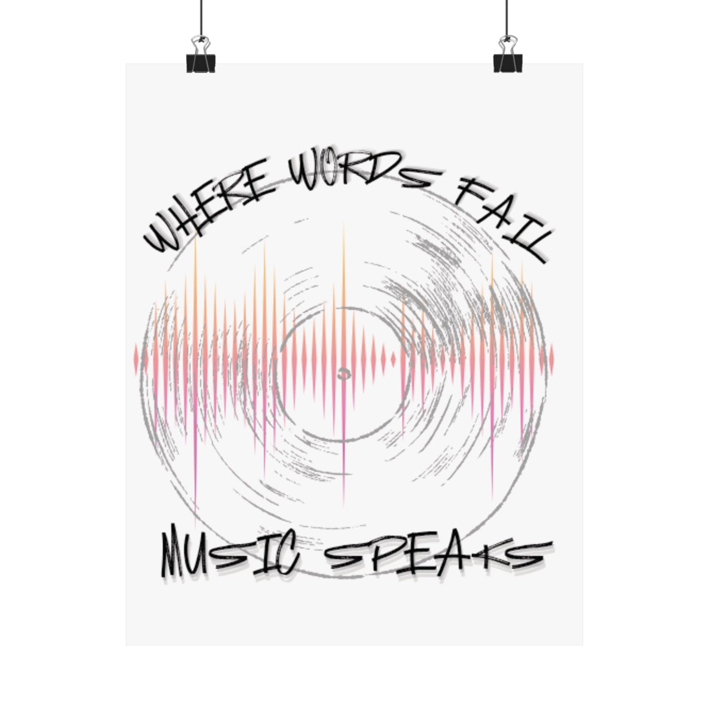 Inspirational Music Poster, Wall Art, Gift for Musicians, Music Room Decor, Quote Wall Decor, Home Office Decoration