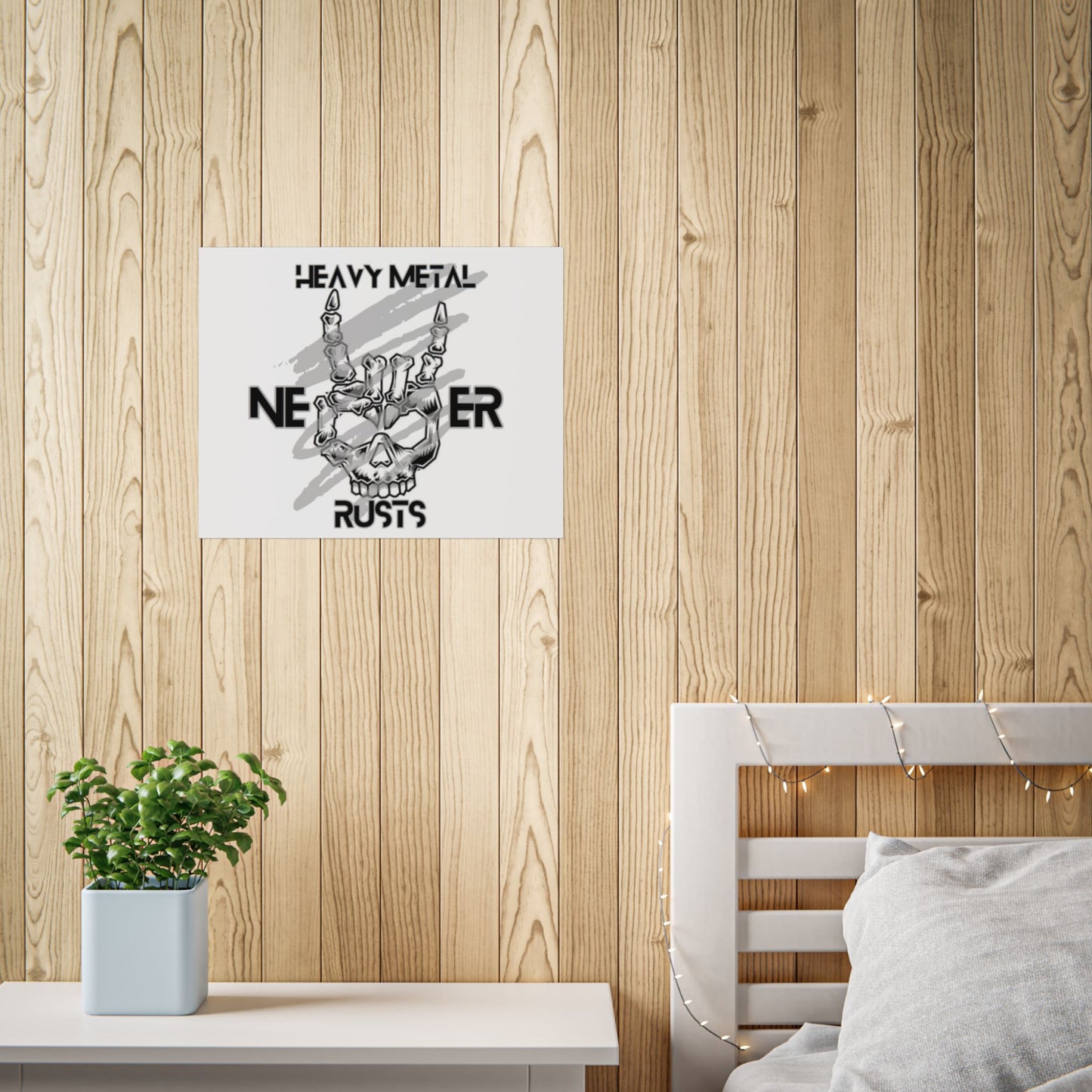 Heavy Metal Unframed Poster, Rock Music Wall Art, Skull Decor, Perfect for Music Lovers, Gift for Metal Fans, Gothic Home Decor