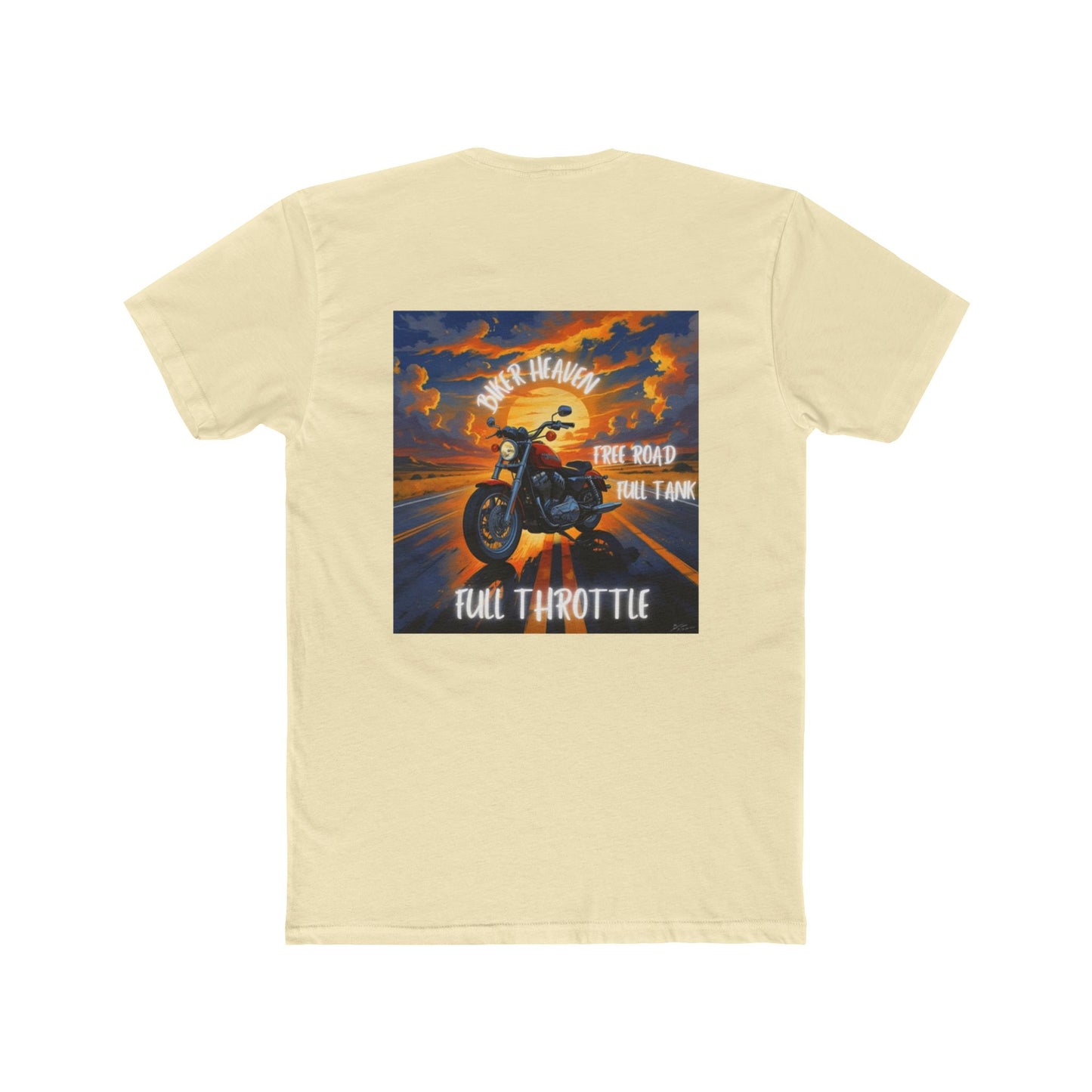 Full Throttle Unisex Cotton Crew Tee, Biker Shirt, Motorcycle Gift, Vintage Tee, Road Trip Apparel