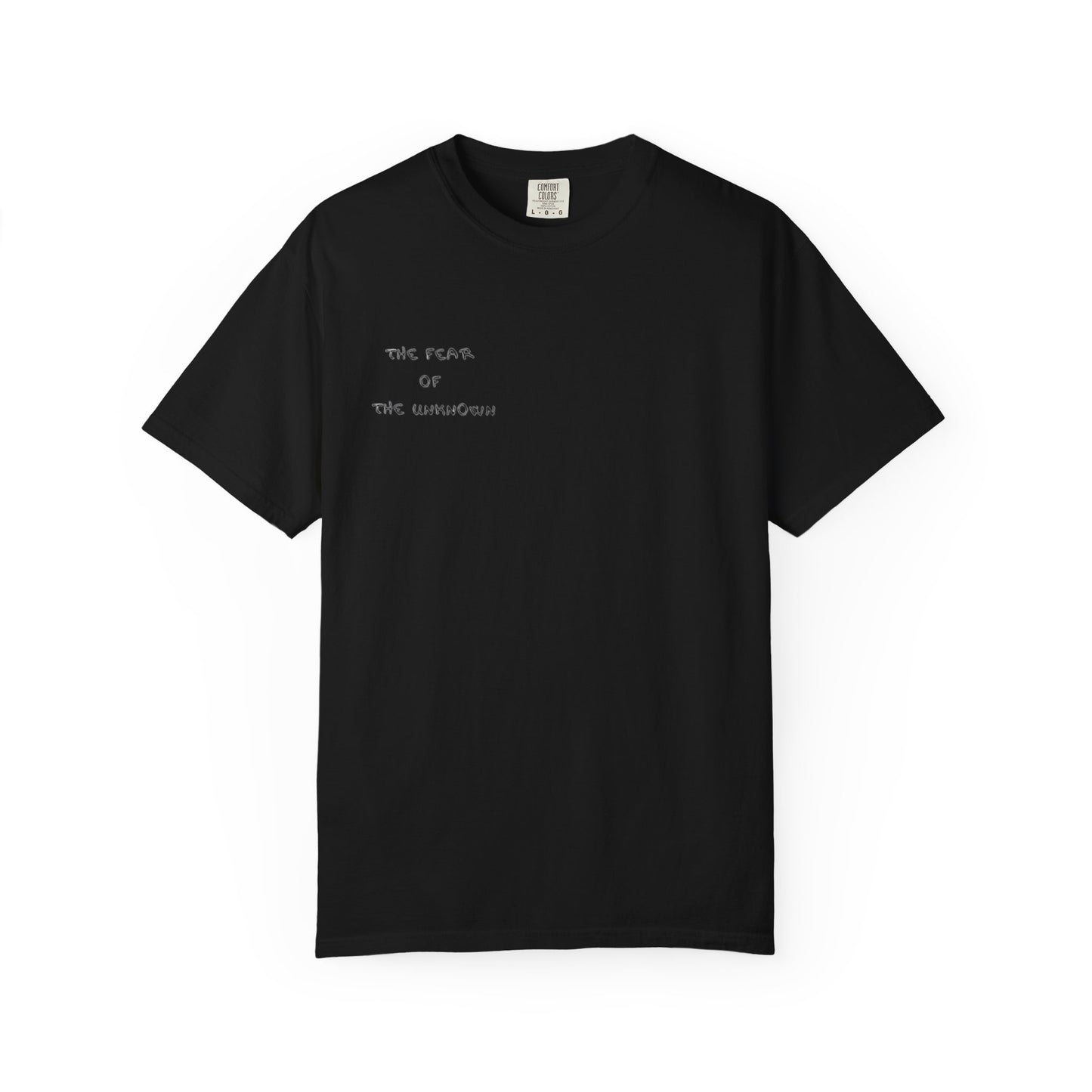Unisex Graphic T-Shirt - Embrace the Unknown, Fearless Fashion, Alternative Art, Gift for Creatives, Edgy Streetwear
