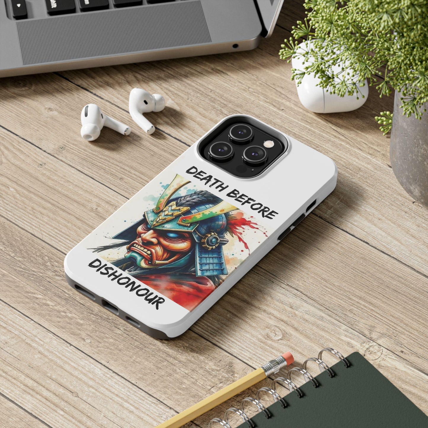 Samurai Inspired Tough Phone Case - 'Death Before Dishonour'