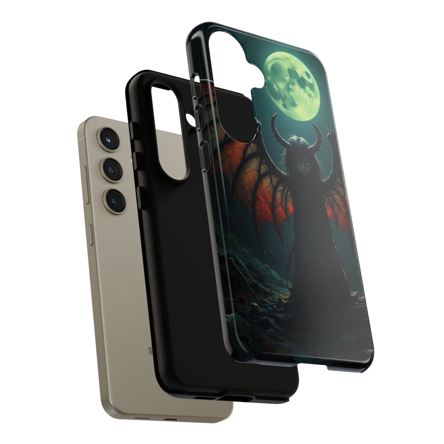 Gothic Phone Case Featuring Enigmatic Creature - Perfect for Halloween, Spooky Aesthetics, Witchy Gifts, Artistic Protection