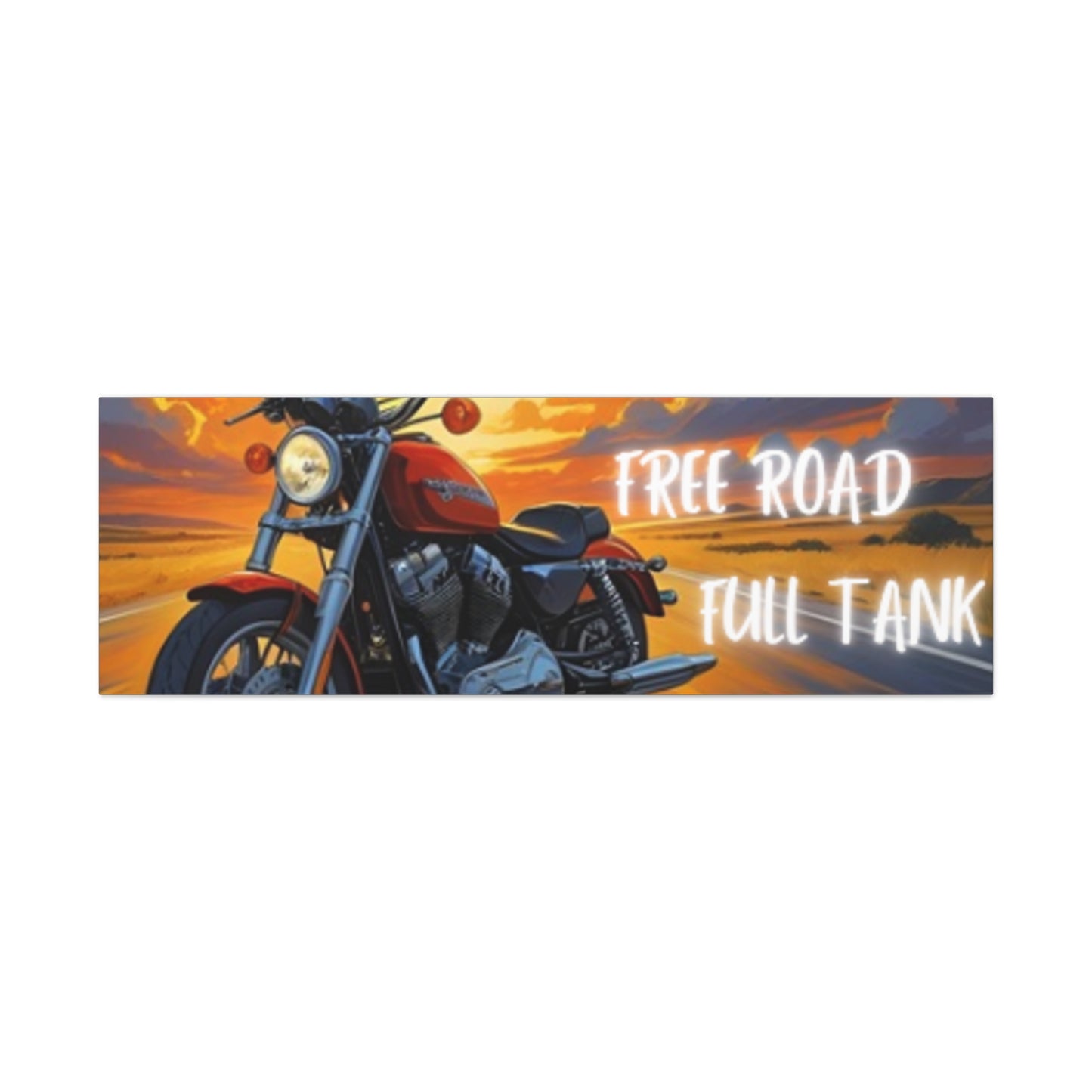 Motorcycle Wall Art, Biker Heaven Canvas Print, Full Throttle Decor, Gift for Bikers, Motorcycle Lover Art