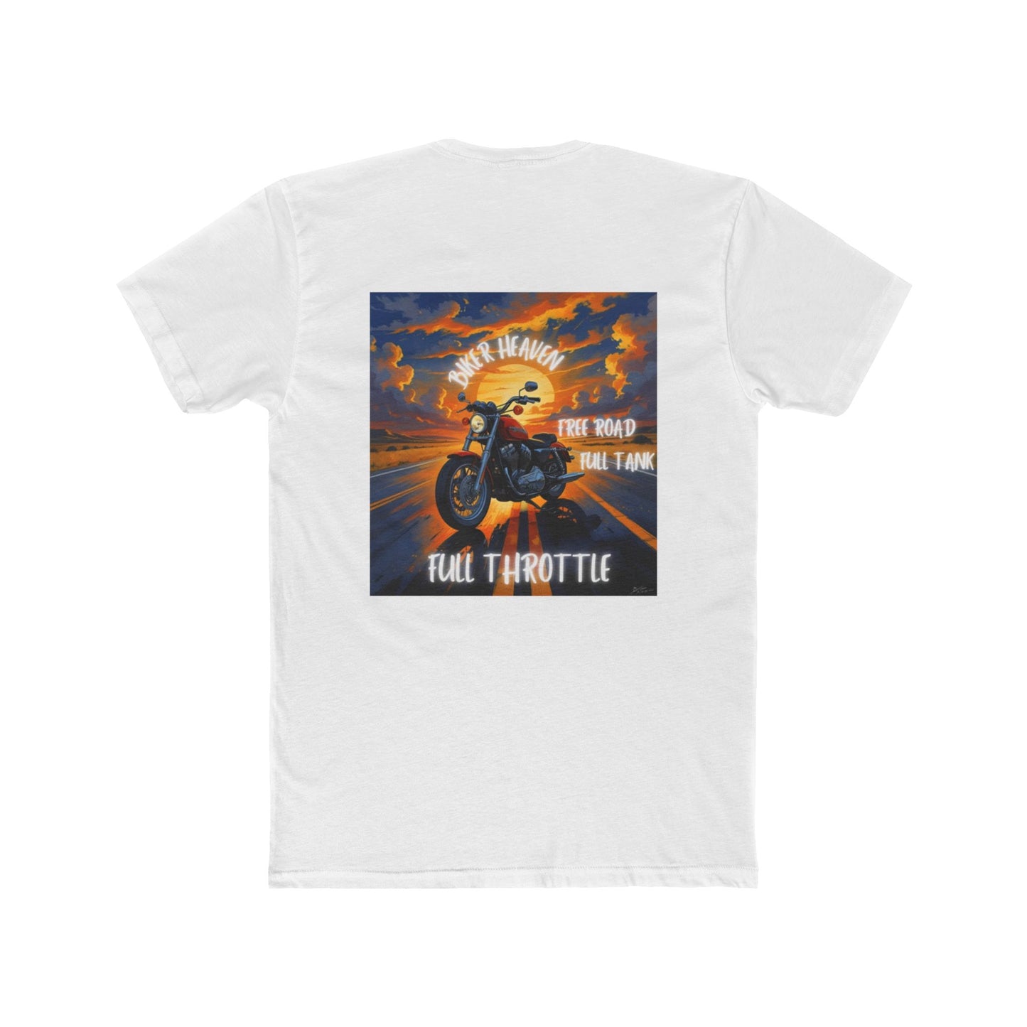 Full Throttle Unisex Cotton Crew Tee, Biker Shirt, Motorcycle Gift, Vintage Tee, Road Trip Apparel