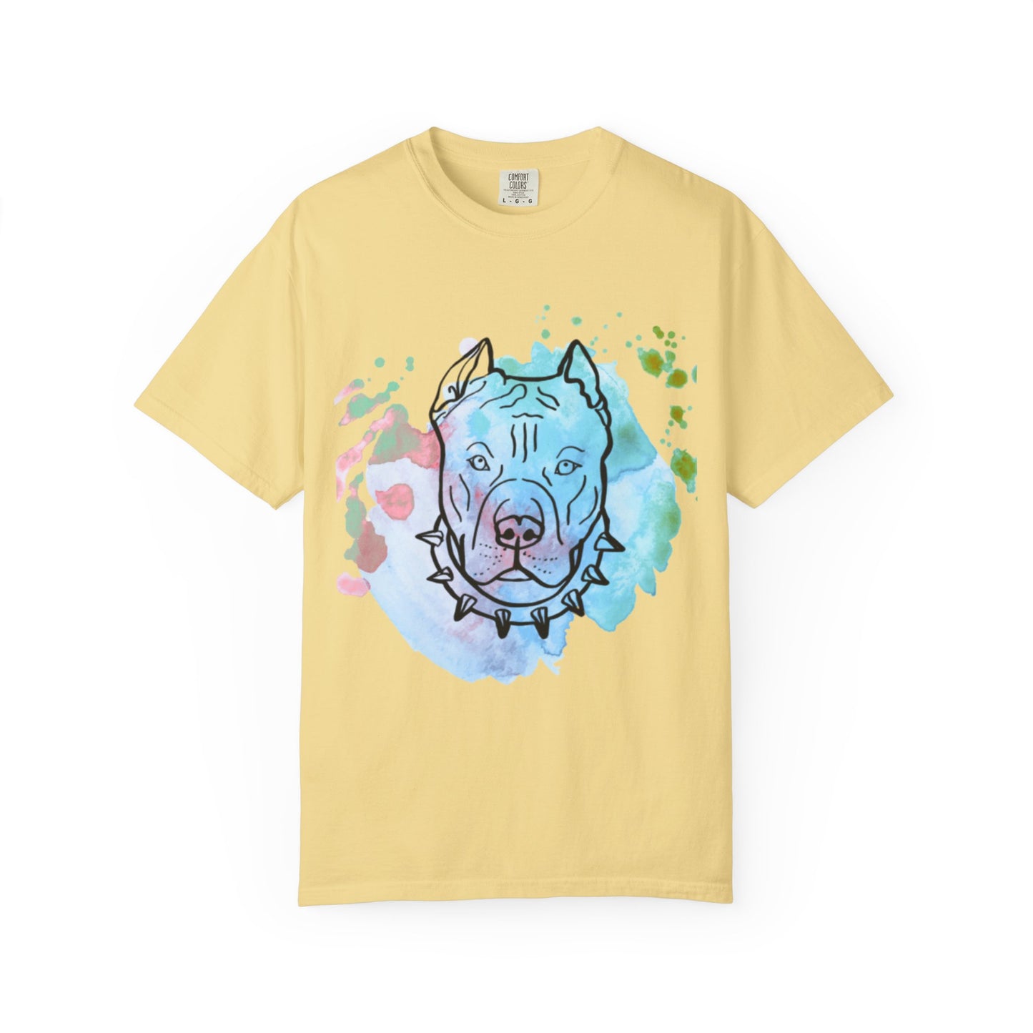 Vibrant Pitbull Art Unisex T-Shirt, Cool Dog Lover Tee, Unique Animal Print Shirt, Gift for Pet Owners, Casual Everyday Wear