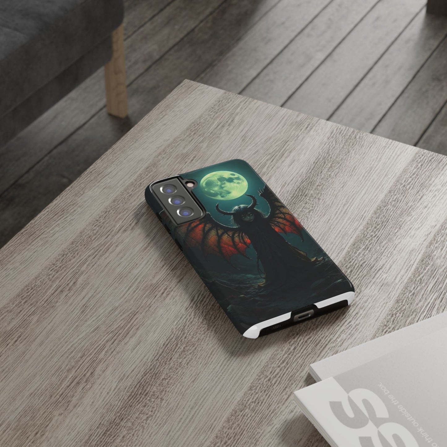 Gothic Phone Case Featuring Enigmatic Creature - Perfect for Halloween, Spooky Aesthetics, Witchy Gifts, Artistic Protection