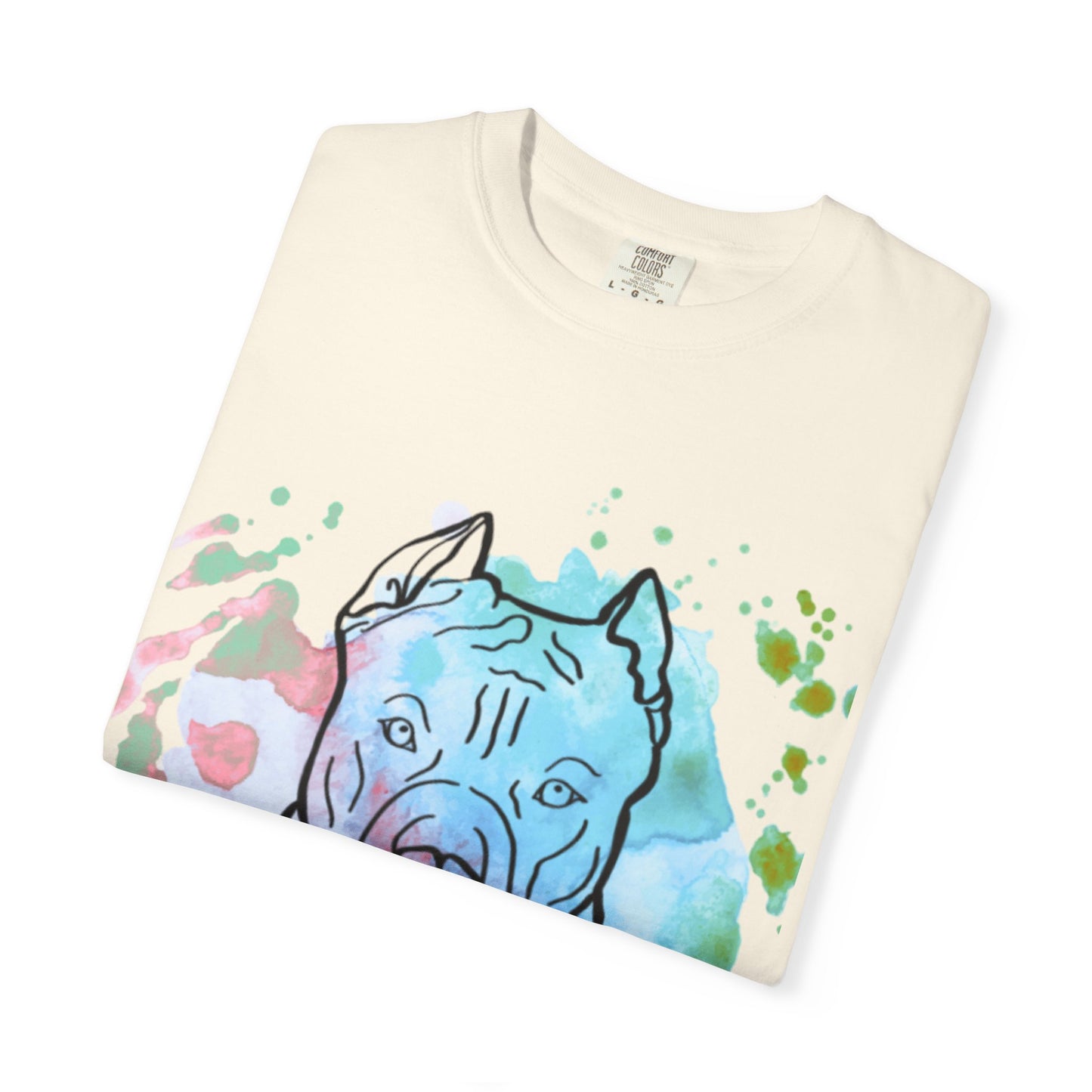 Vibrant Pitbull Art Unisex T-Shirt, Cool Dog Lover Tee, Unique Animal Print Shirt, Gift for Pet Owners, Casual Everyday Wear