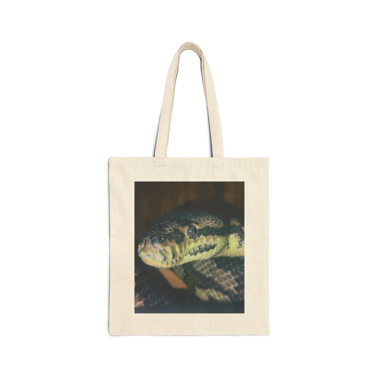 Fluffy Snake Cotton Tote Bag - Eco-Friendly Bag, Animal Lover Gift, Casual Shopping Tote, Everyday Use, Reusable Grocery Bag