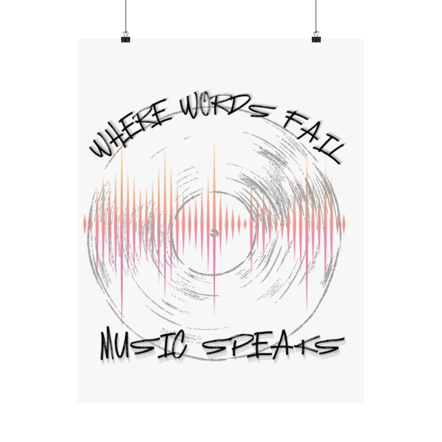 Inspirational Music Poster, Wall Art, Gift for Musicians, Music Room Decor, Quote Wall Decor, Home Office Decoration