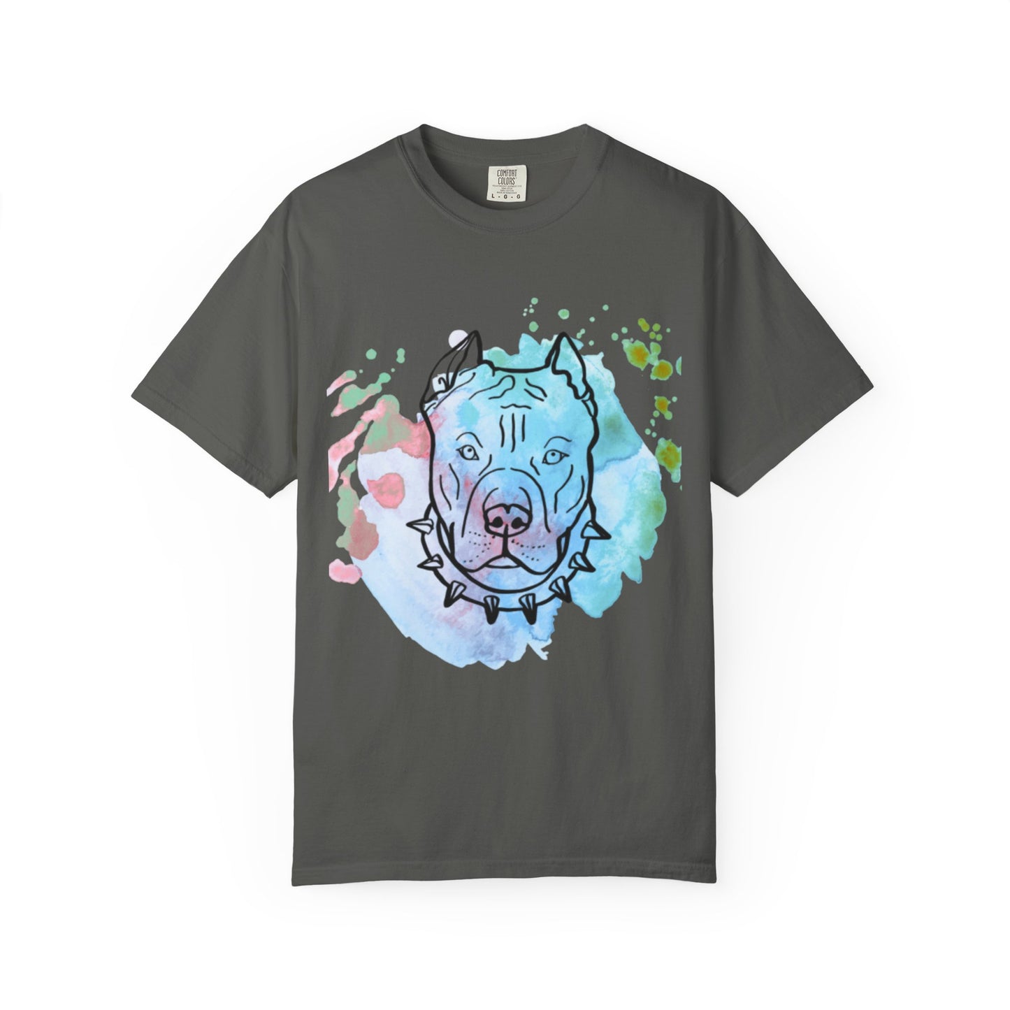 Vibrant Pitbull Art Unisex T-Shirt, Cool Dog Lover Tee, Unique Animal Print Shirt, Gift for Pet Owners, Casual Everyday Wear