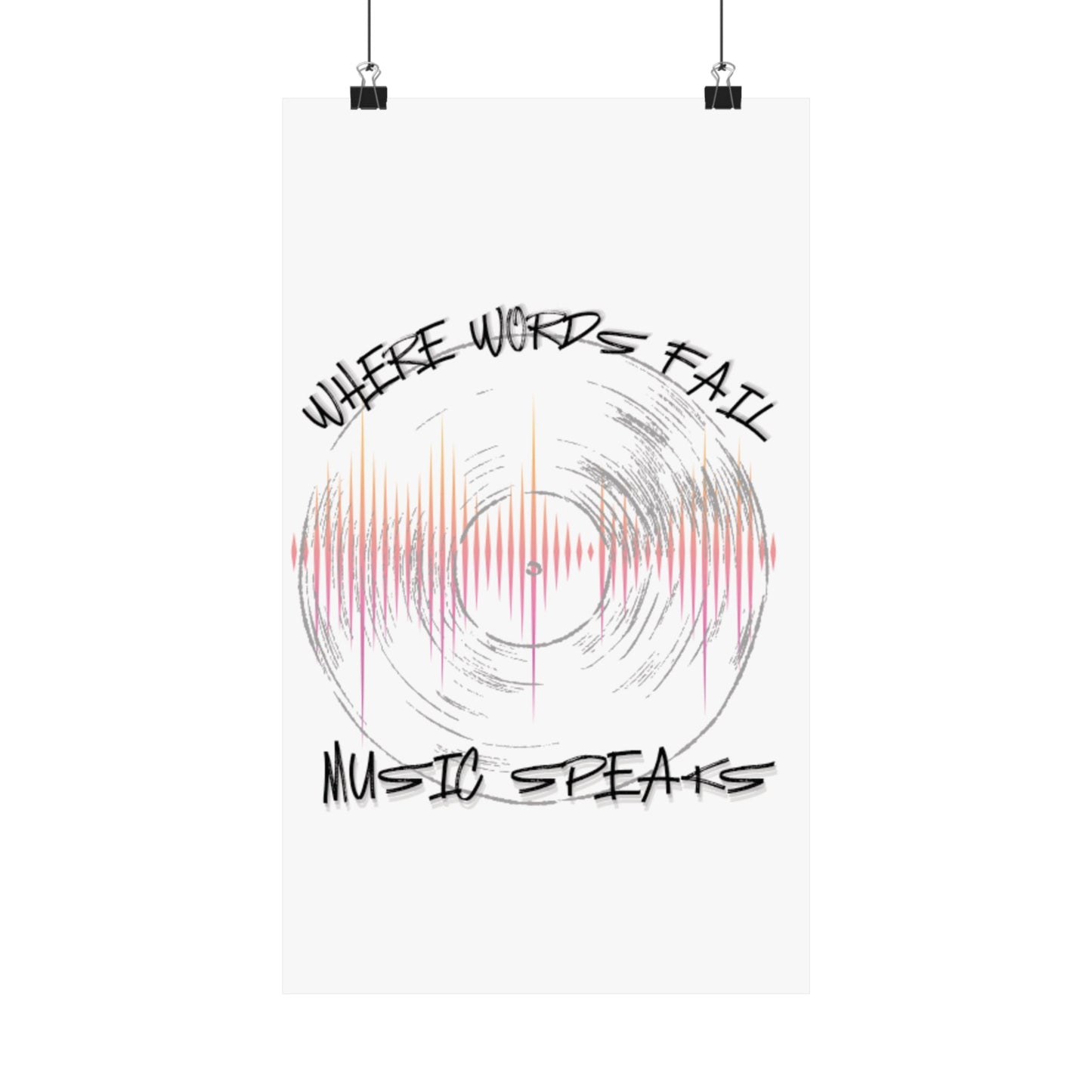 Inspirational Music Poster, Wall Art, Gift for Musicians, Music Room Decor, Quote Wall Decor, Home Office Decoration