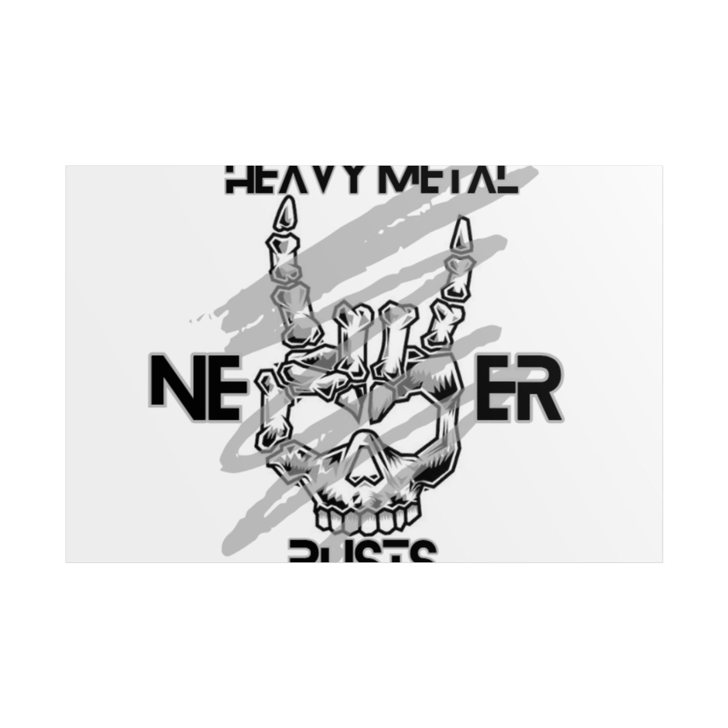 Heavy Metal Unframed Poster, Rock Music Wall Art, Skull Decor, Perfect for Music Lovers, Gift for Metal Fans, Gothic Home Decor