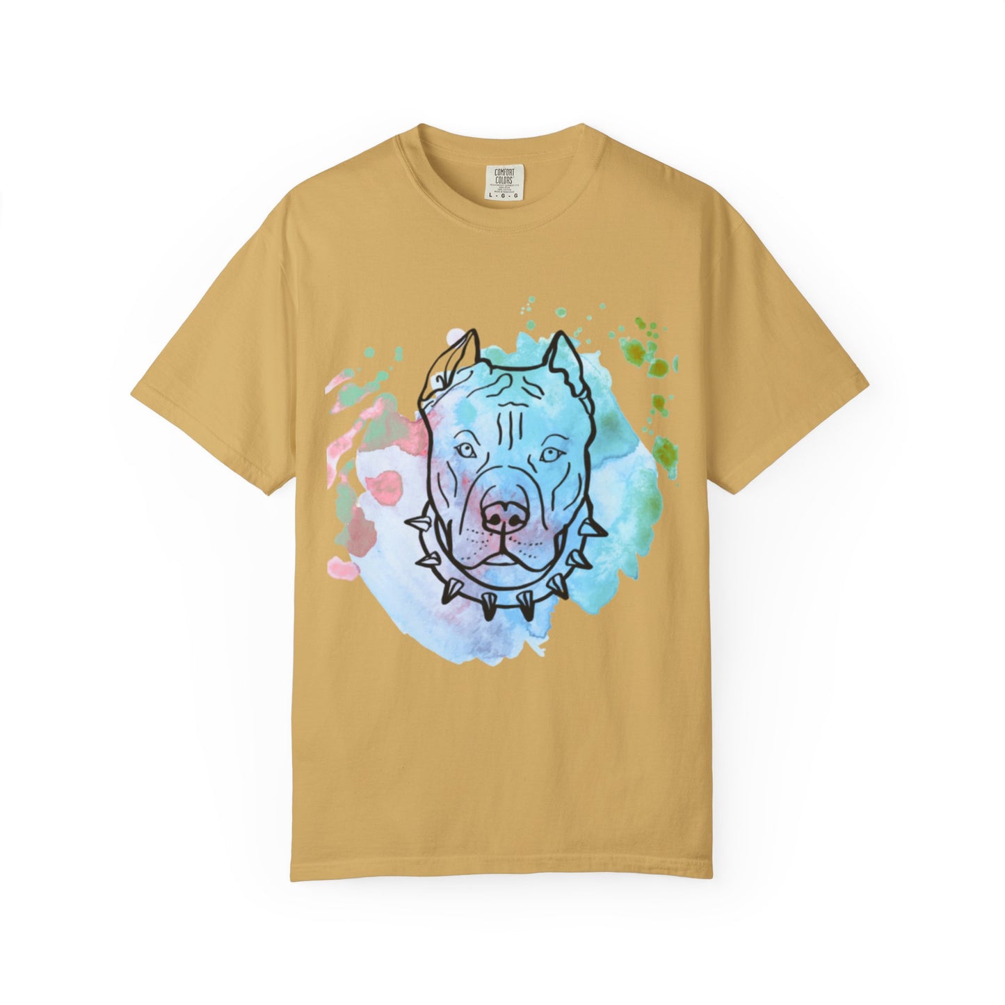 Vibrant Pitbull Art Unisex T-Shirt, Cool Dog Lover Tee, Unique Animal Print Shirt, Gift for Pet Owners, Casual Everyday Wear
