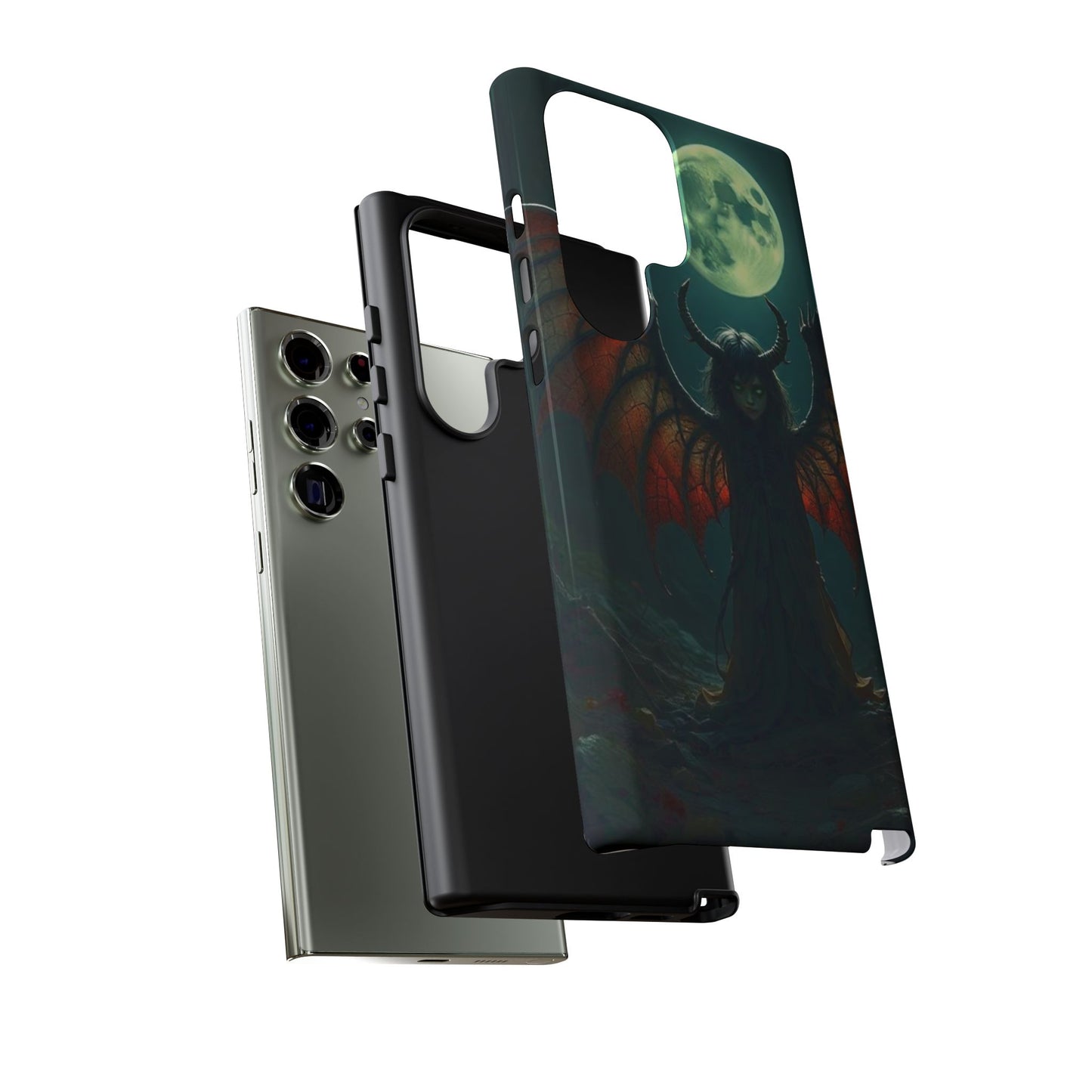 Gothic Phone Case Featuring Enigmatic Creature - Perfect for Halloween, Spooky Aesthetics, Witchy Gifts, Artistic Protection