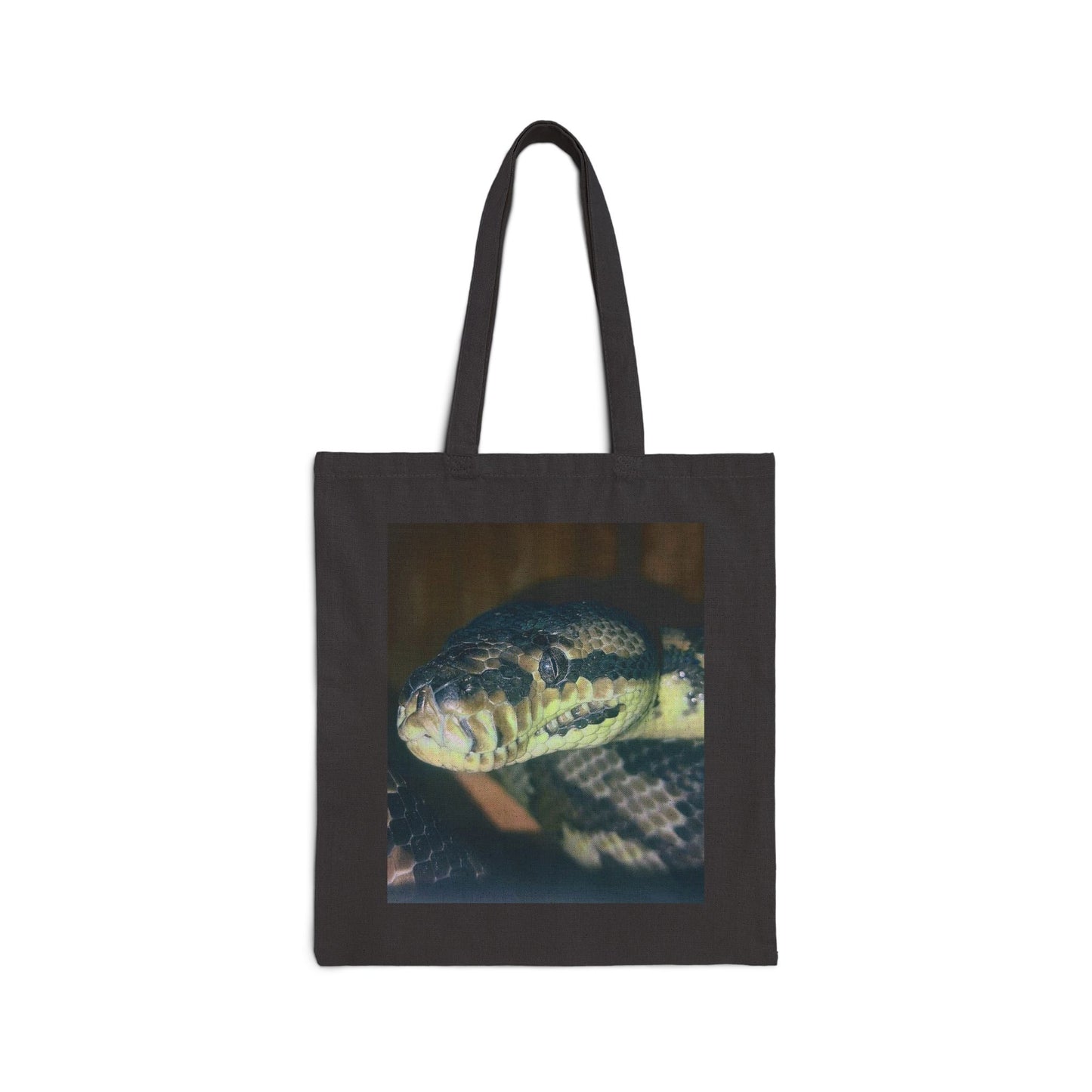 Fluffy Snake Cotton Tote Bag - Eco-Friendly Bag, Animal Lover Gift, Casual Shopping Tote, Everyday Use, Reusable Grocery Bag