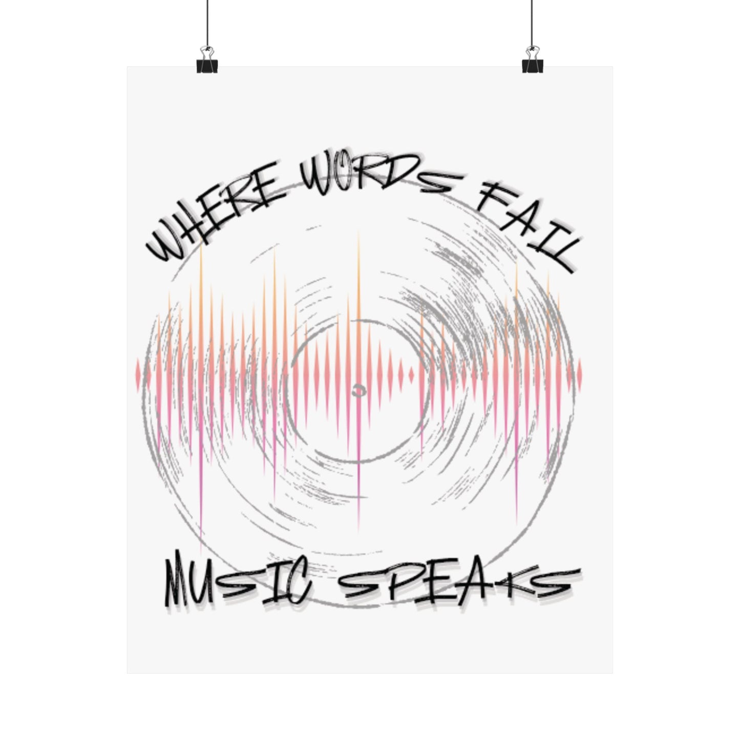Inspirational Music Poster, Wall Art, Gift for Musicians, Music Room Decor, Quote Wall Decor, Home Office Decoration