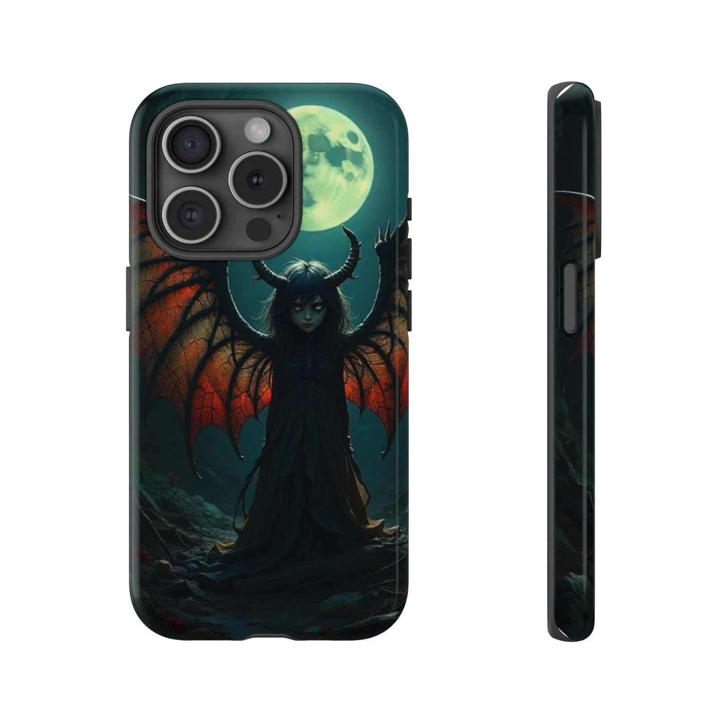 Gothic Phone Case Featuring Enigmatic Creature - Perfect for Halloween, Spooky Aesthetics, Witchy Gifts, Artistic Protection