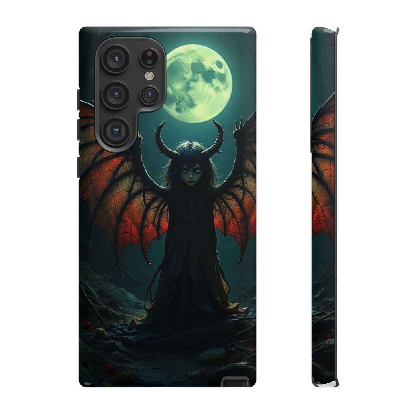 Gothic Phone Case Featuring Enigmatic Creature - Perfect for Halloween, Spooky Aesthetics, Witchy Gifts, Artistic Protection