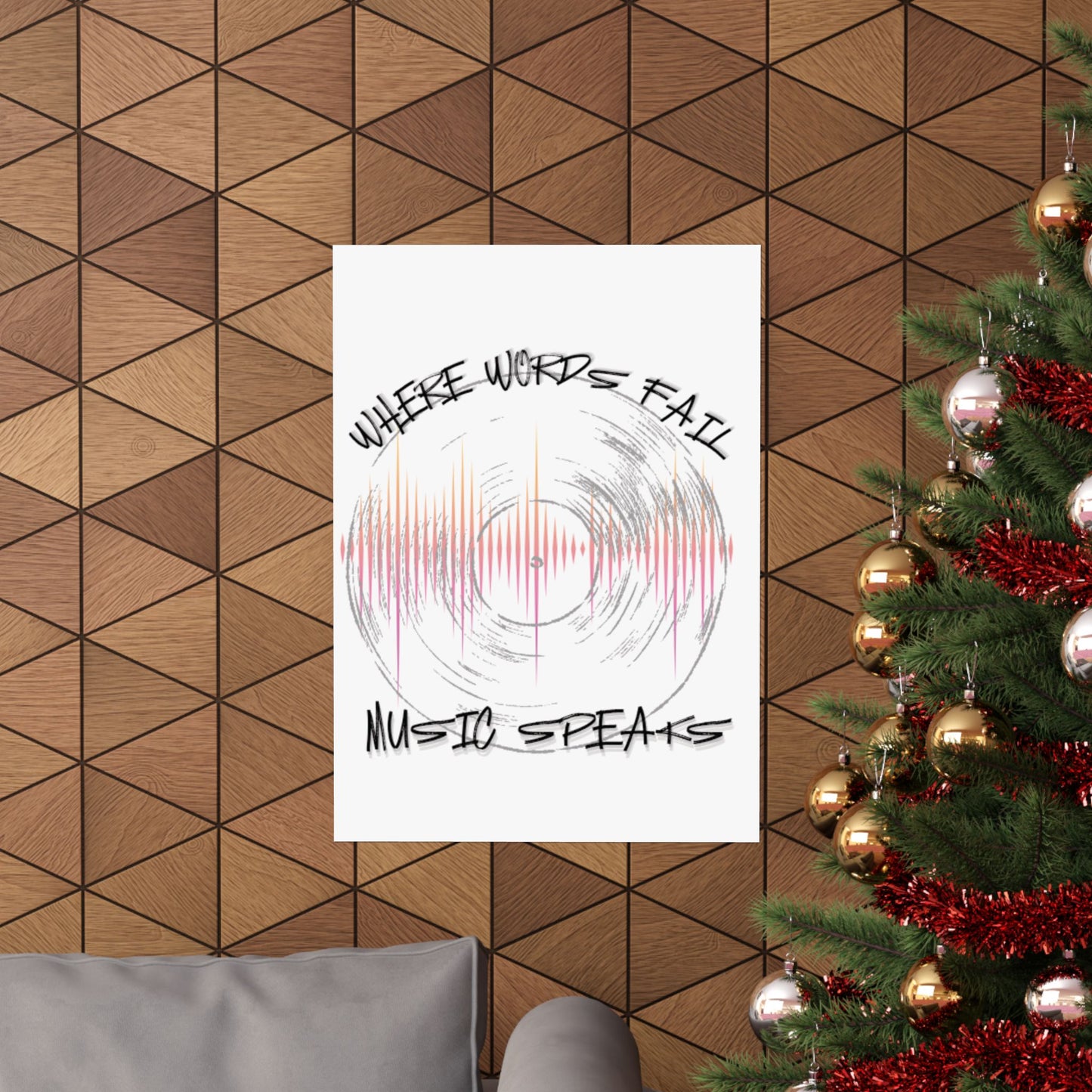 Inspirational Music Poster, Wall Art, Gift for Musicians, Music Room Decor, Quote Wall Decor, Home Office Decoration