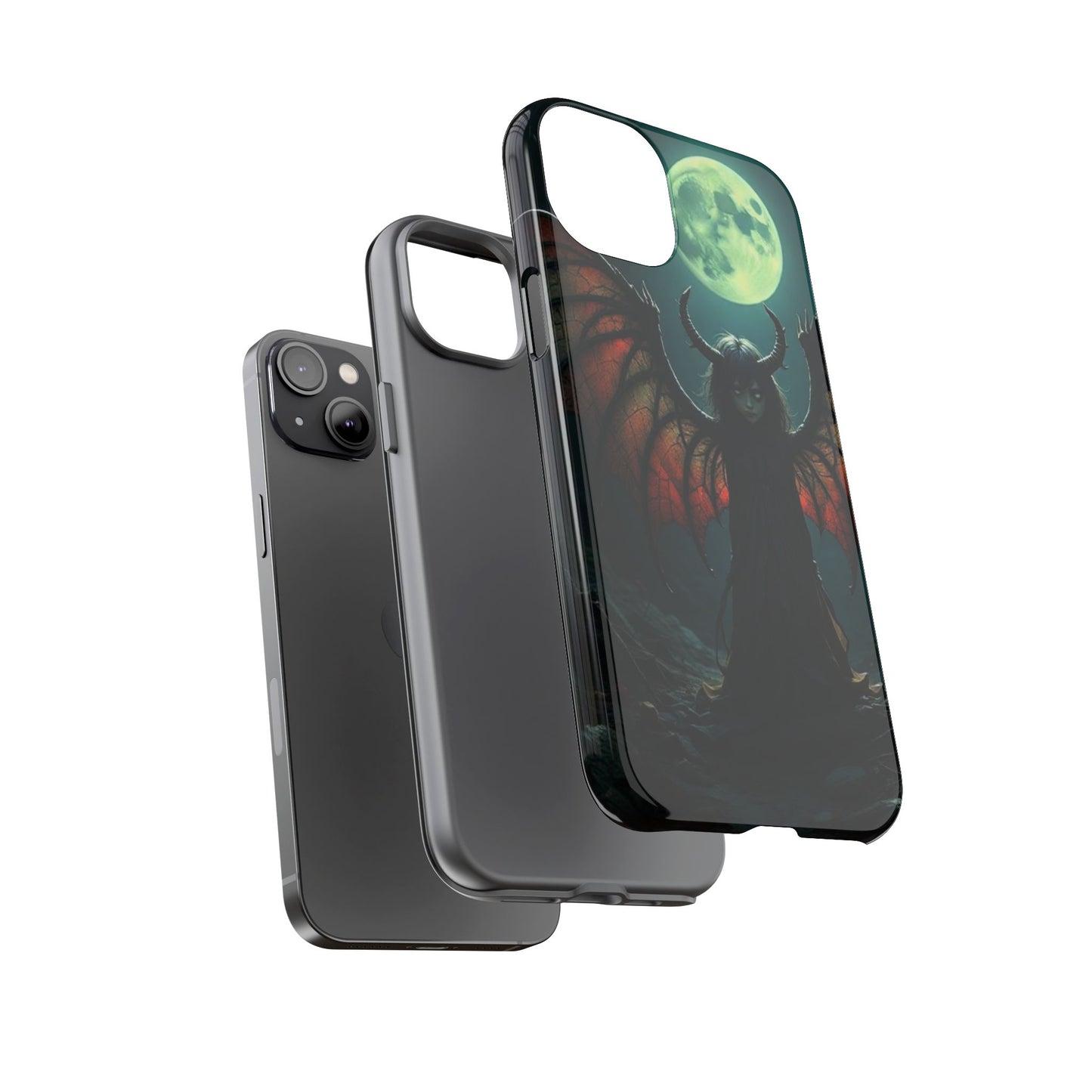 Gothic Phone Case Featuring Enigmatic Creature - Perfect for Halloween, Spooky Aesthetics, Witchy Gifts, Artistic Protection