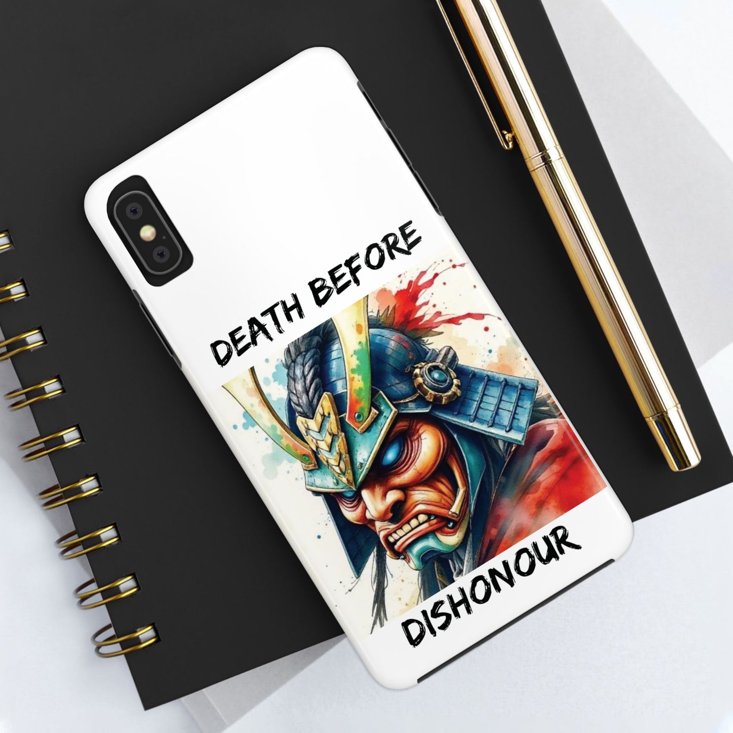 Samurai Inspired Tough Phone Case - 'Death Before Dishonour'