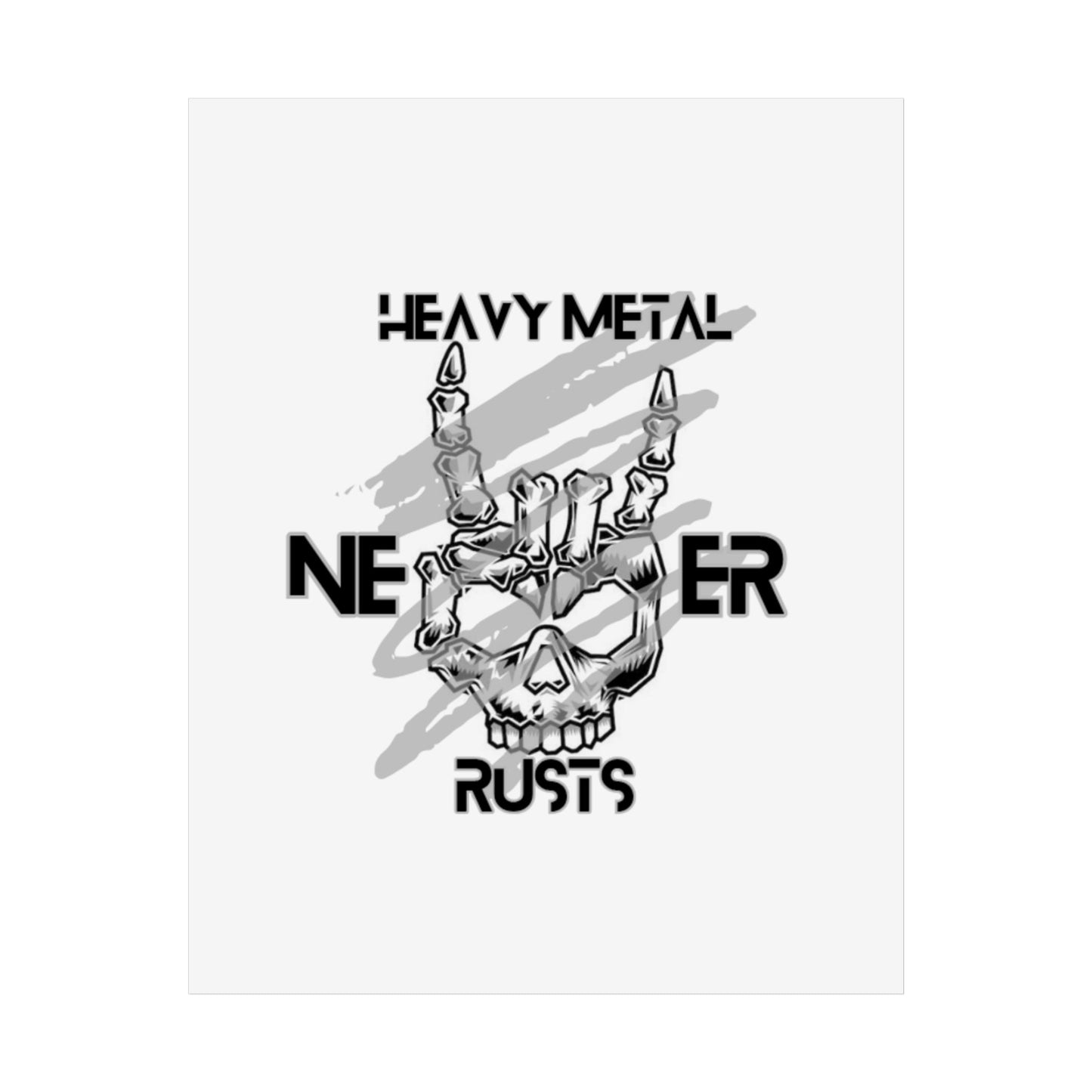 Heavy Metal Unframed Poster, Rock Music Wall Art, Skull Decor, Perfect for Music Lovers, Gift for Metal Fans, Gothic Home Decor