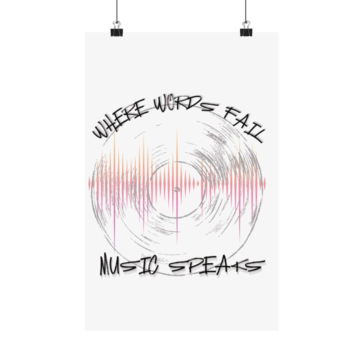 Inspirational Music Poster, Wall Art, Gift for Musicians, Music Room Decor, Quote Wall Decor, Home Office Decoration