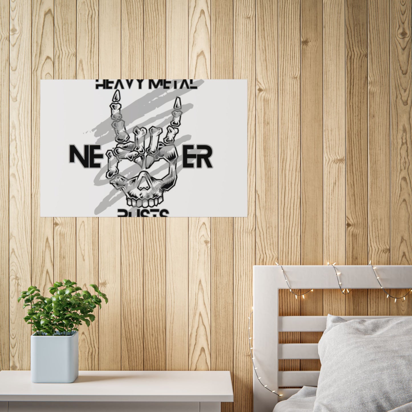 Heavy Metal Unframed Poster, Rock Music Wall Art, Skull Decor, Perfect for Music Lovers, Gift for Metal Fans, Gothic Home Decor