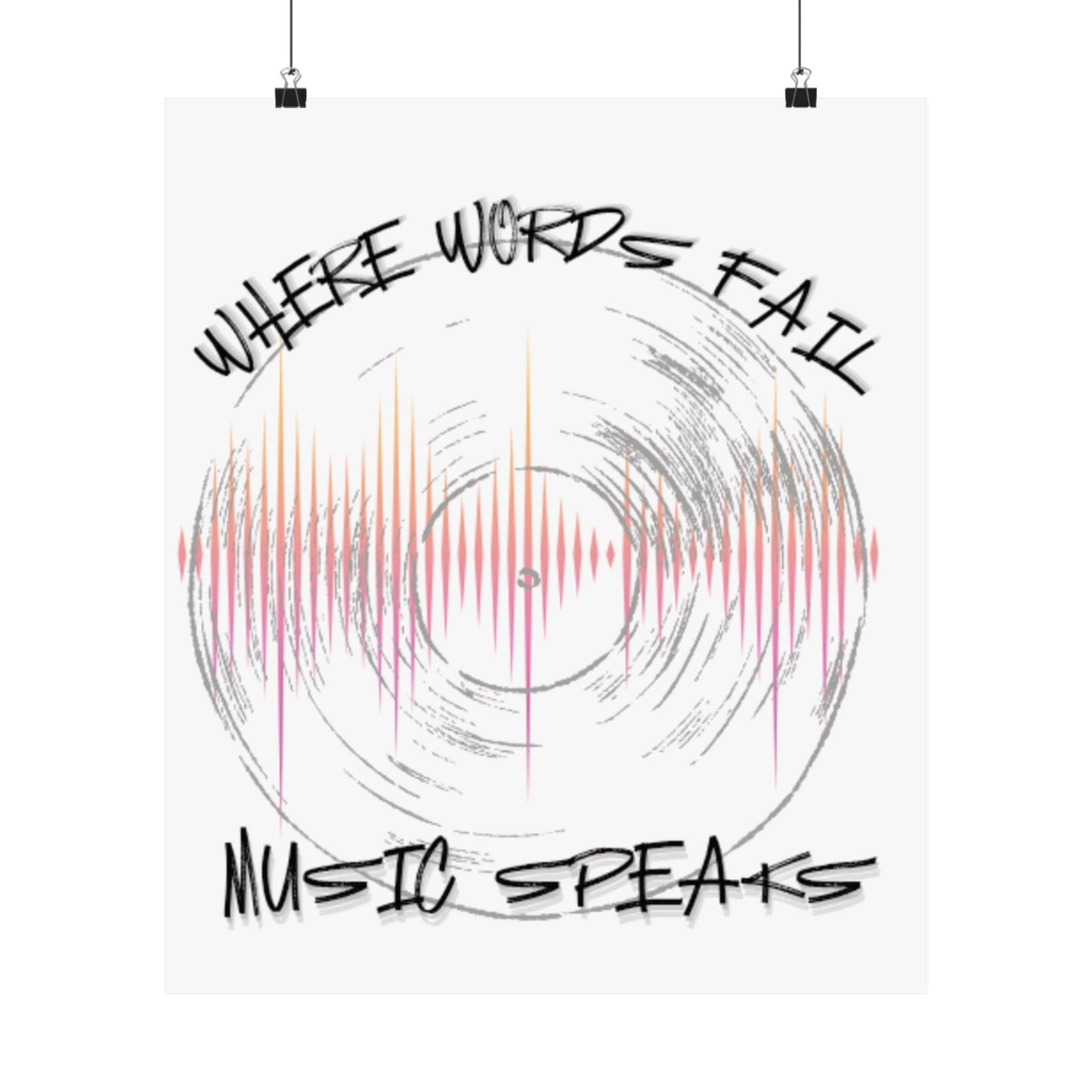 Inspirational Music Poster, Wall Art, Gift for Musicians, Music Room Decor, Quote Wall Decor, Home Office Decoration