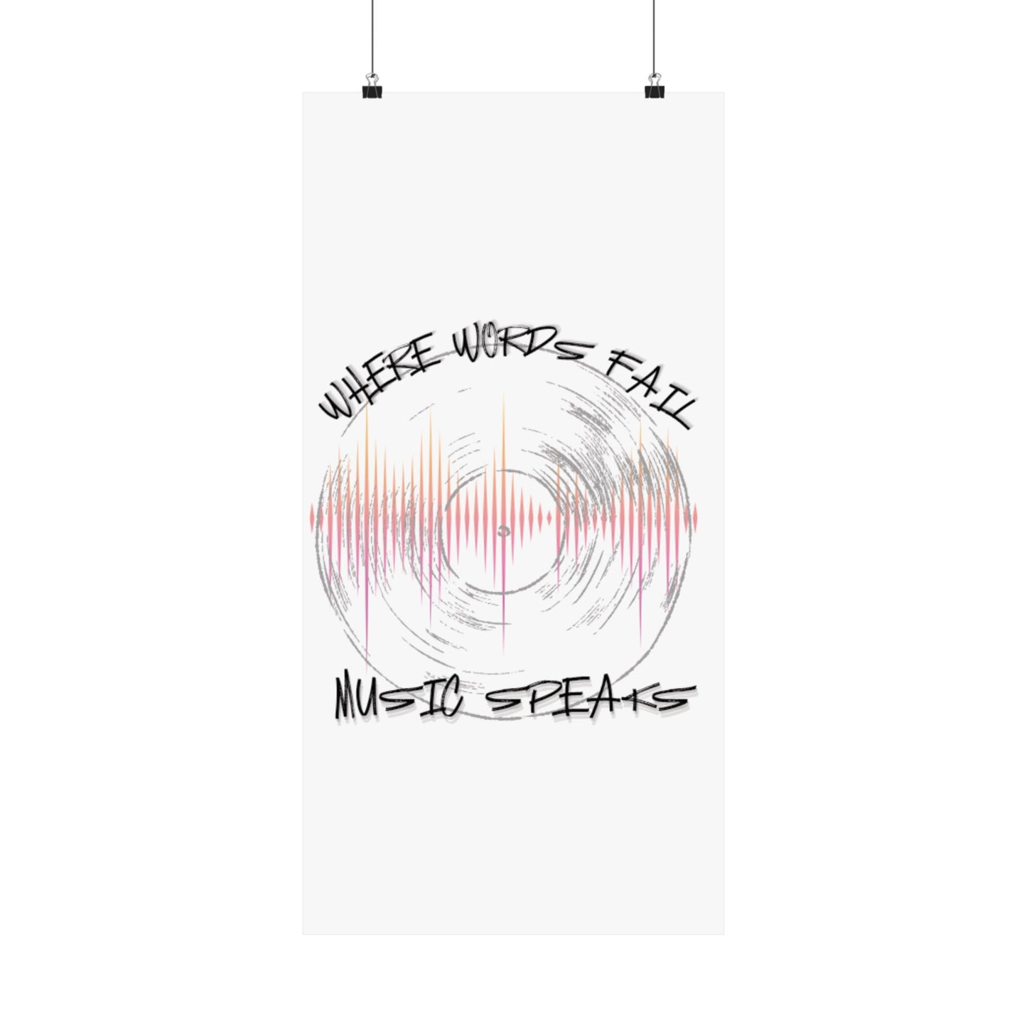 Inspirational Music Poster, Wall Art, Gift for Musicians, Music Room Decor, Quote Wall Decor, Home Office Decoration