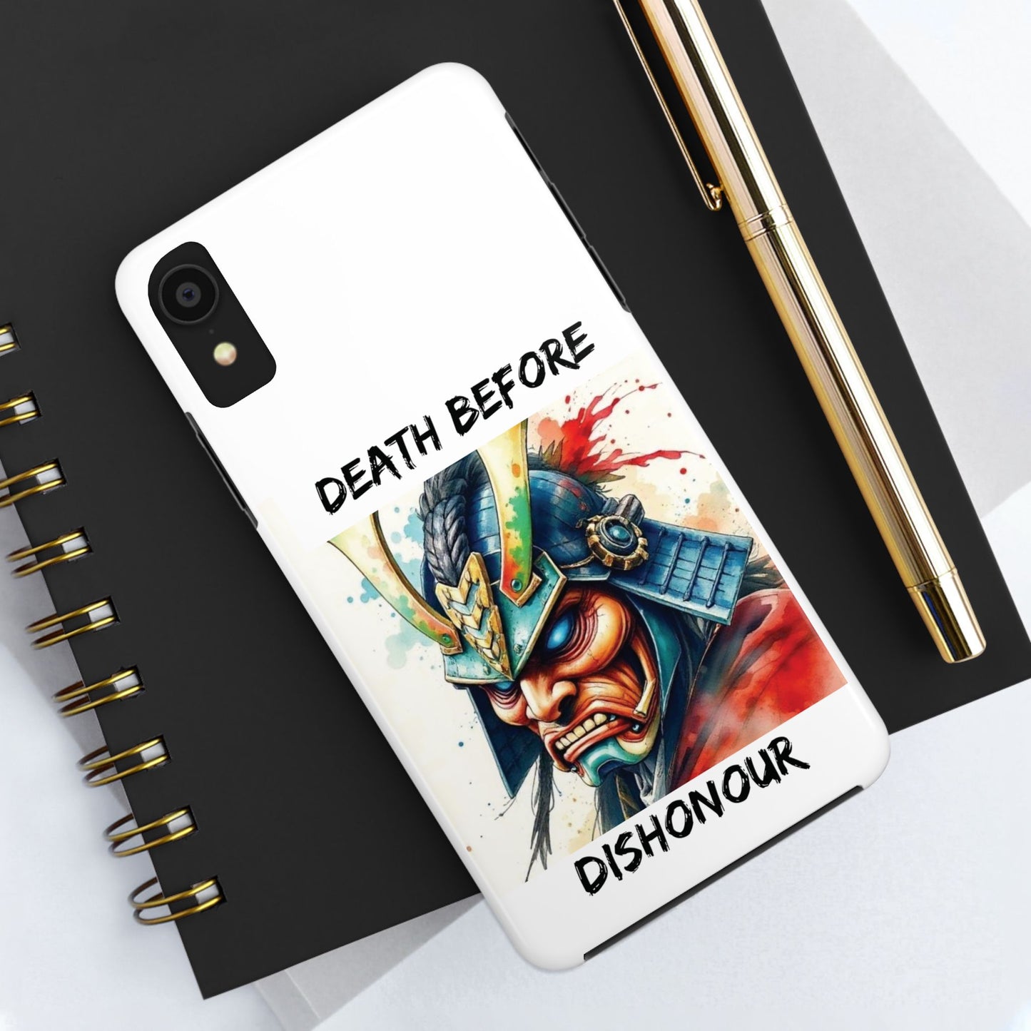 Samurai Inspired Tough Phone Case - 'Death Before Dishonour'