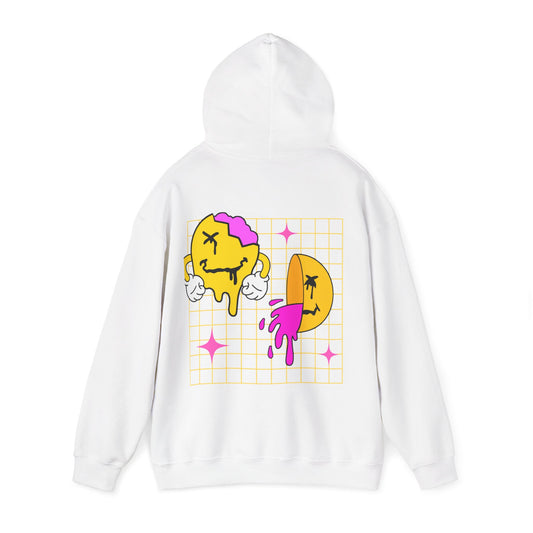 Colorful Cartoon Smiley Hoodie | Unisex Heavy Blend Sweatshirt, Casual Streetwear, Gift for Friends, Trendy Apparel, Unique Fashion