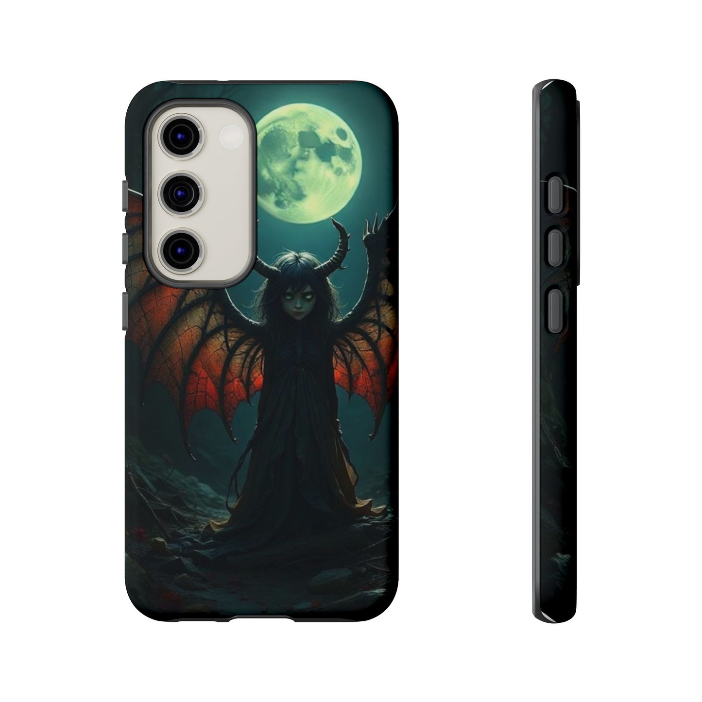 Gothic Phone Case Featuring Enigmatic Creature - Perfect for Halloween, Spooky Aesthetics, Witchy Gifts, Artistic Protection