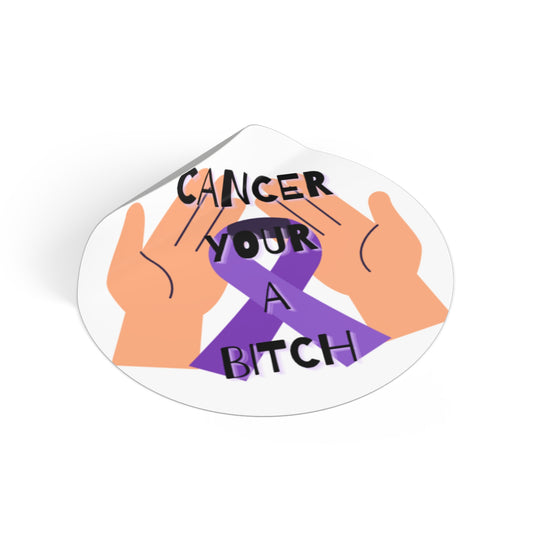 Empowering Cancer Awareness Stickers, Inspirational Vinyl Decals for Health Warriors, Gift for Survivors, Purple Ribbon Decor, [...]