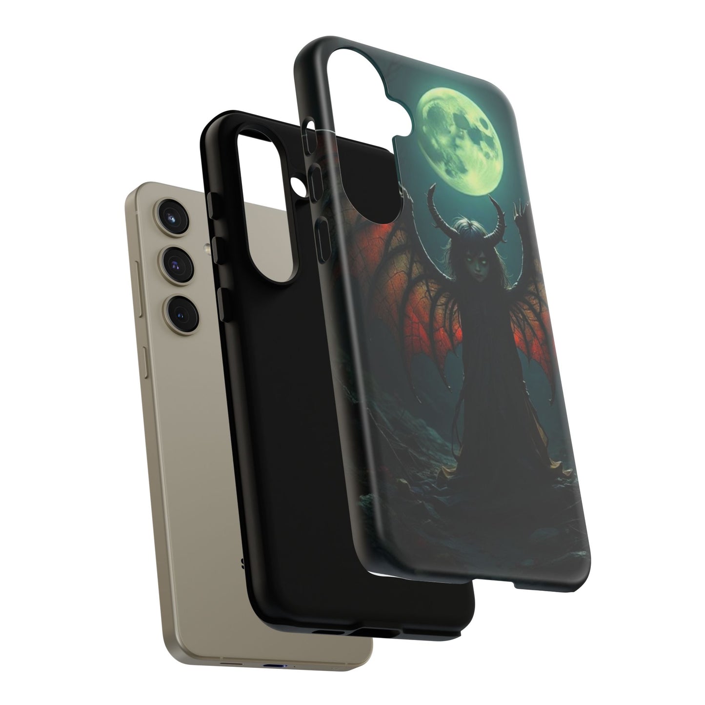 Gothic Phone Case Featuring Enigmatic Creature - Perfect for Halloween, Spooky Aesthetics, Witchy Gifts, Artistic Protection