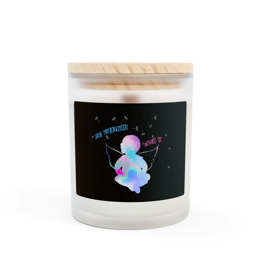 Whimsical Angel Candle, 11oz Frosted Glass Candle, Inspirational Gift, Serenity Decor, Uplifting Home Fragrance