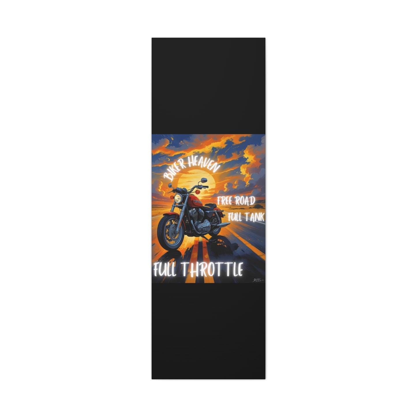 Motorcycle Wall Art, Biker Heaven Canvas Print, Full Throttle Decor, Gift for Bikers, Motorcycle Lover Art