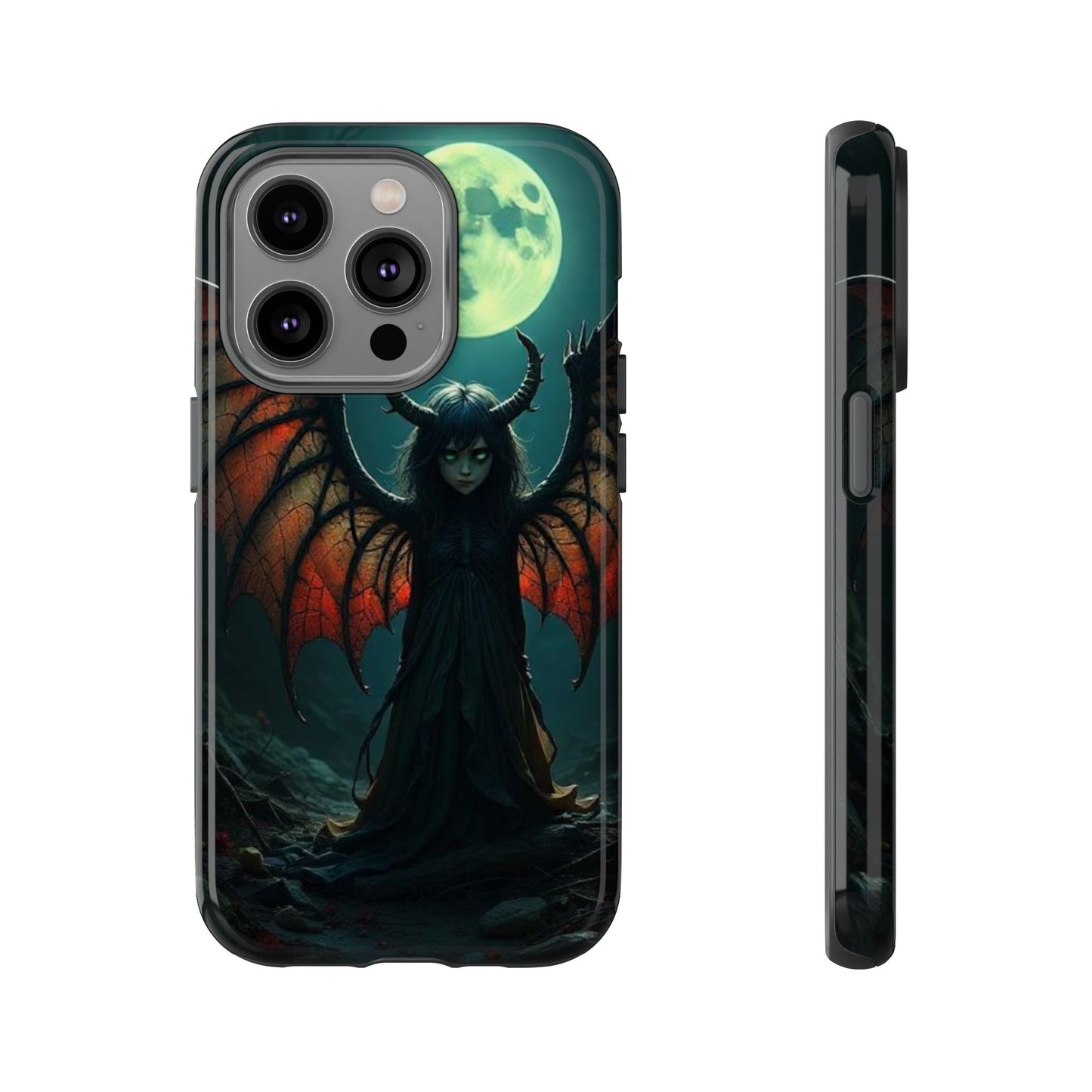 Gothic Phone Case Featuring Enigmatic Creature - Perfect for Halloween, Spooky Aesthetics, Witchy Gifts, Artistic Protection
