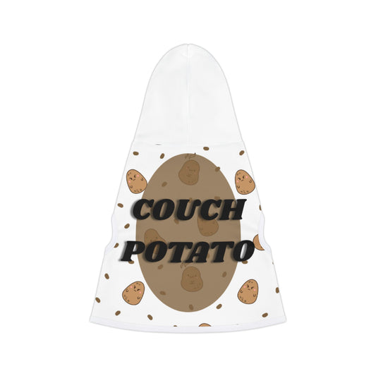 Cute Couch Potato Pet Hoodie, Funny Dog Apparel, Pet Fashion, Small Dog Sweater, Cozy Pet Costume, Adorable Pet Gift