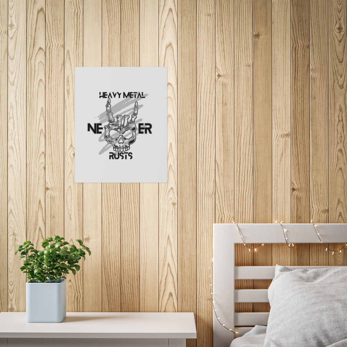 Heavy Metal Unframed Poster, Rock Music Wall Art, Skull Decor, Perfect for Music Lovers, Gift for Metal Fans, Gothic Home Decor