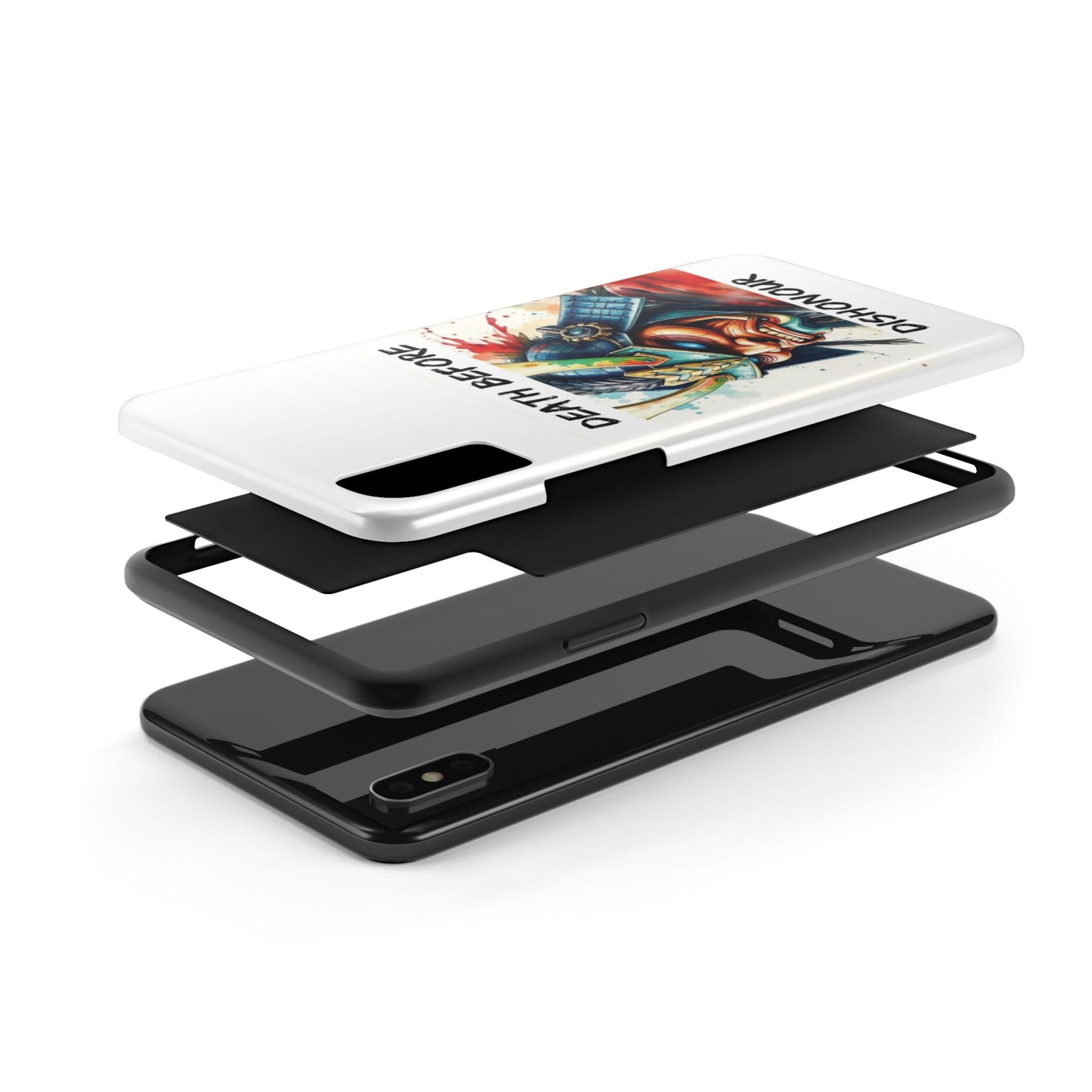 Samurai Inspired Tough Phone Case - 'Death Before Dishonour'